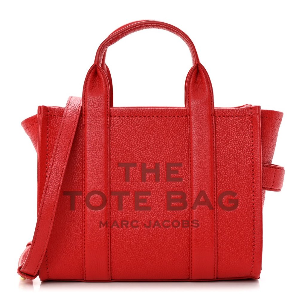 AUTHENTIC MARC JACOBS Red Leather SMALL Tote Bag